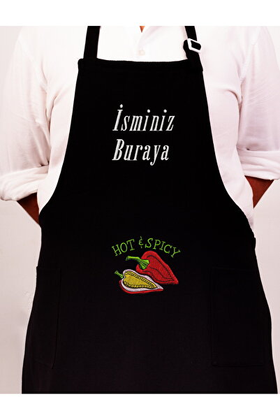 Artex Kişiye ve İsme Özel İsim Nakışlı Mutfak Kafe Chef Barista Garson Çiçekç...