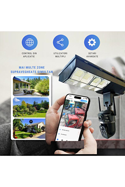 CLAUSTEEL 2in1 dual surveillance camera, 4G,16W solar panel, 16000 mAh