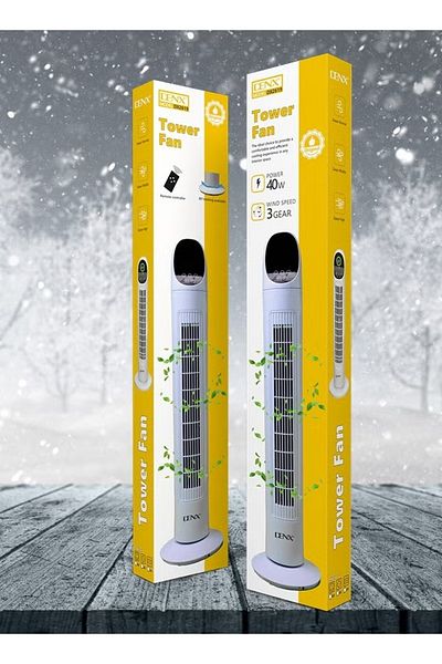 Denx Bladeless Oscillating Tower Fan, Portable Quiet Cooling Fan, Electric Standing Floor Fandx2619