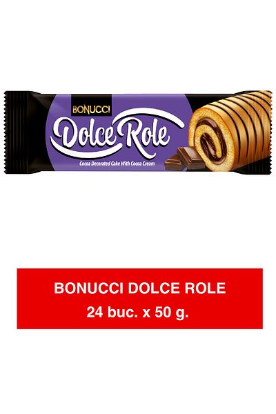 Mert BONUCCI Dolce Role – Roll with cocoa glaze and cocoa cream 50g x 24 pieces