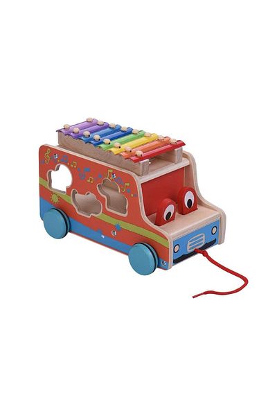 rexa Kids Destiny Xylophone Baby Pulling Car Wooden Toy