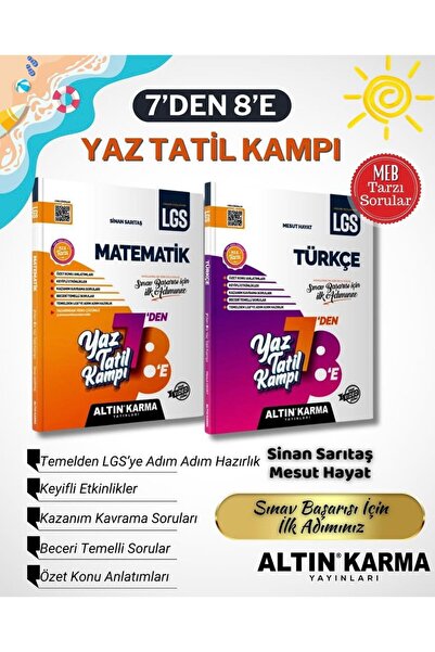 Altın Karma Yayınları Altın Karma Yayınları LGS 7 'DEN 8 'E YAZ TATİL KAMPI T...