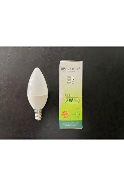 Uzlight 7 WATT E-14 DUYLU 4000 KELVİN ILIK BEYAZ ARA RENK 560 LÜMEN LED AMPÜL