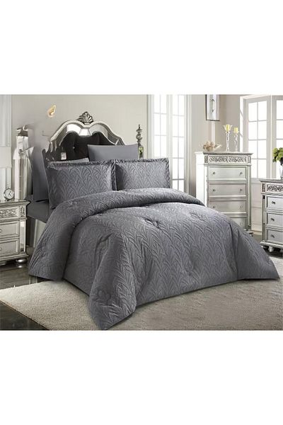 miral A double bed sheet with a luxurious royal embroidered design to add elegance to your room decor, made of microfiber, size 240*260 cm