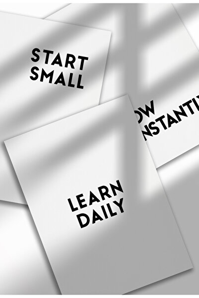 21mxm Set de 3 postere motivaționale minimaliste, imprimeuri digitale pe pânz...