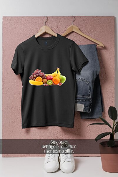 Bahriyeli Collection Oversize Fruits Kiwi Banana Strawberry Watermelon Design...