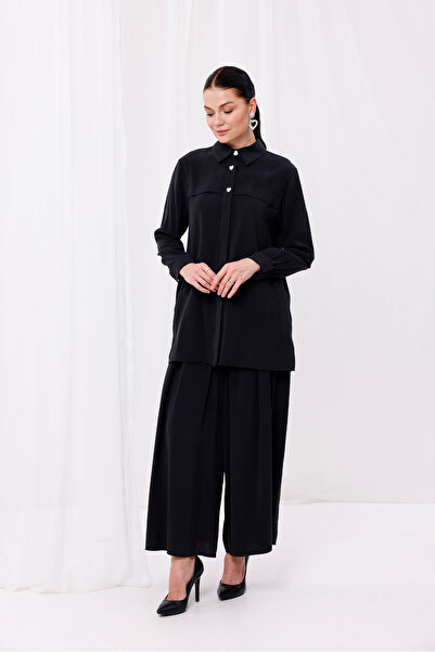 Jupe Women's Belt Detailed Spanish Leg Loose Trousers 6080