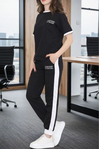estilowear Printed Two Color Tracksuit Set Model 20205001