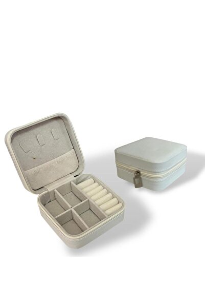 CEPHOME Κουτί κοσμημάτων & Organizer με θήκες ΛΕΥΚΟ