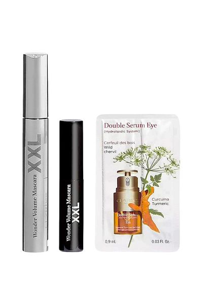 Clarins Intense Eyes Set-Wonder Volume XXL Mascara 8ml+Wonder Volume XXL 3ml+Double Serum Eye