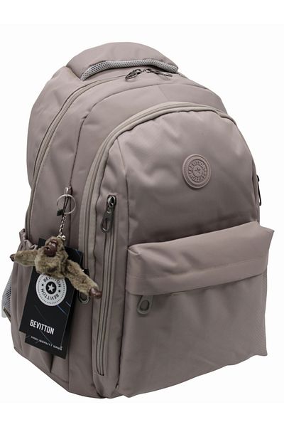 Bevitton School Backpack Unisex Water Resistant Fabric School Bag 2500 Mink