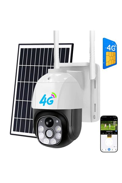 CLAUSTEEL M118 Surveillance Camera With 12000mah,solar Panel , 4g ,3mp