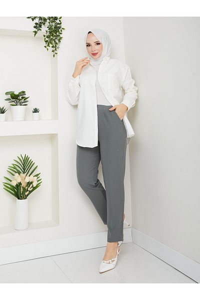 Moda İncir Belt Elastic Carrot Pants