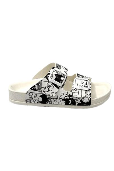 KİNDEP Kindep Fly Soft Double Buckle Daily Slippers White