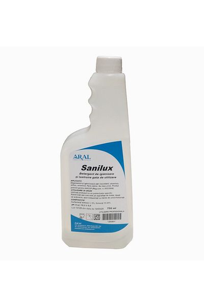 Aral SANILUX, Soluție de curățare și igienizare pentru metale, materiale plastice și textile, 750 ml