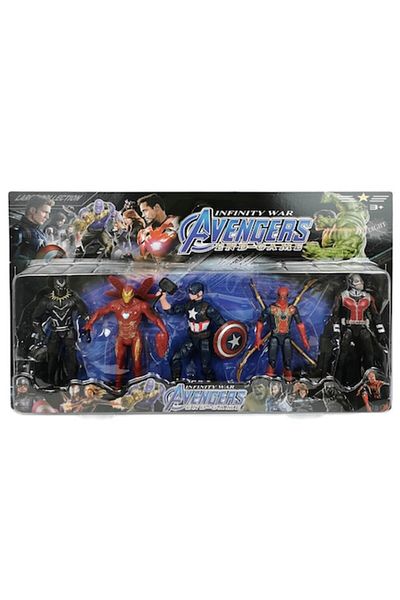 NO BRAND Set 5 figurine super-eroi Avengers, Plastic, 15 cm, Multicolor
