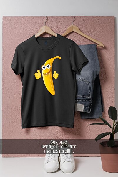 Bahriyeli Collection oversized Μπλουζάκι Unisex με σχέδιο μπανάνας