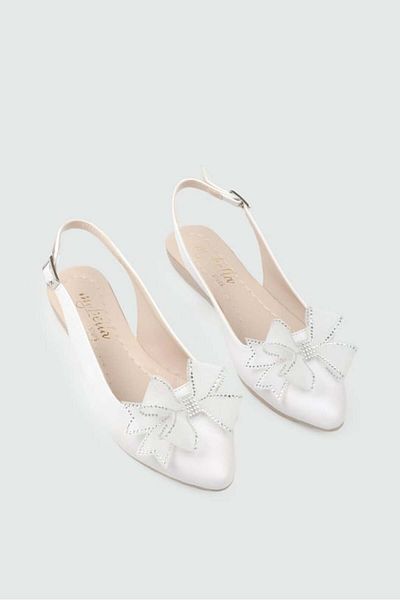 KİNDEP Kindep (Shoes) Bowknot Casual Women's Ballerinas White