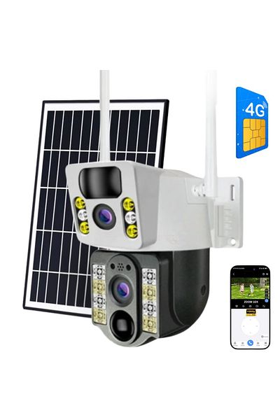 CLAUSTEEL M119 2in1 Surveillance Camera With 20w Solar Panel , 4mp, 12000mah,4g