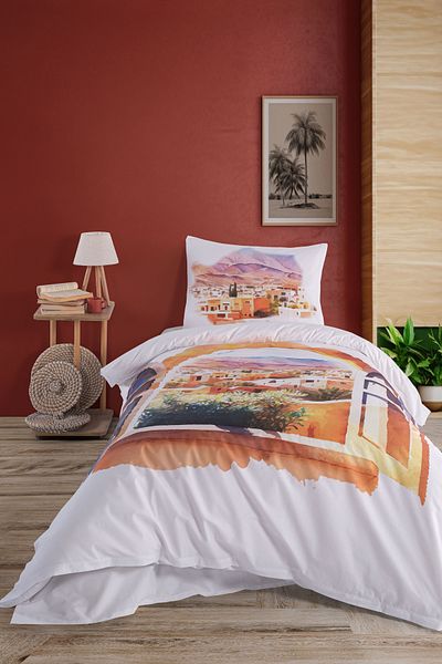 Marielouhome طقم غطاء لحاف فردي من القطن بنسبة 100% من Petra
