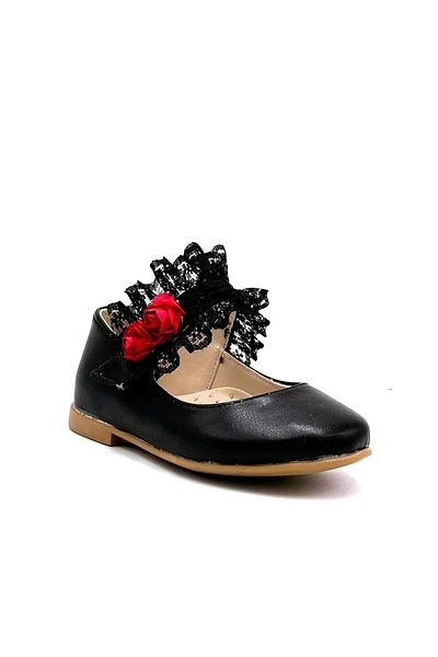 KİNDEP Kindep Tulle Detailed Velcro Children's Sports Shoes Black