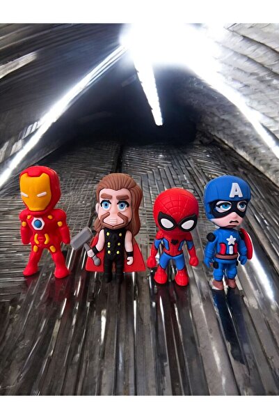 Happyland Spider-Man 4-Piece Mini Cake Topper Figure Set 4 Character Figure Toy