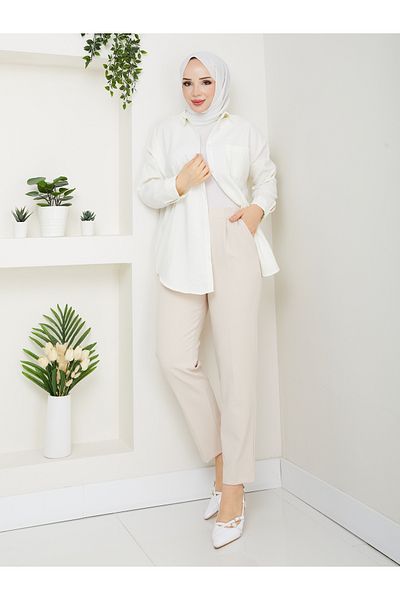 Moda İncir Belt Elastic Carrot Pants