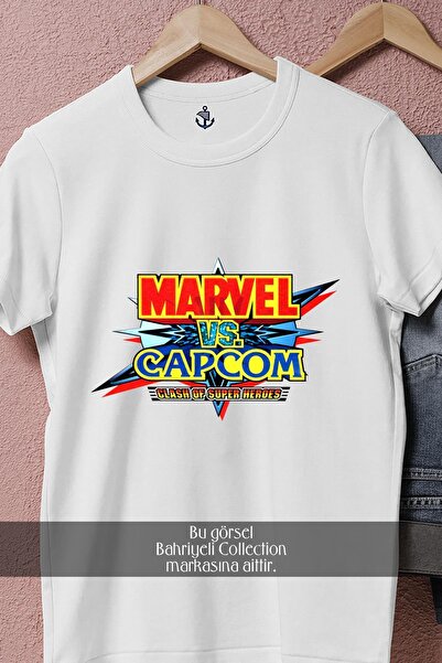 Bahriyeli Collection oversized Μπλουζάκι Unisex με σχέδιο Marvel Vs Capcom