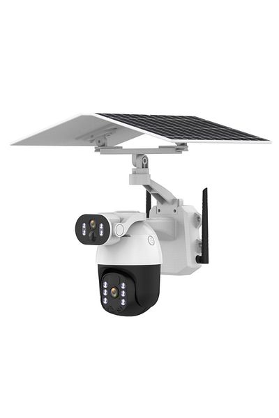 CLAUSTEEL Q5max 2in1 Surveillance Camera With 12w Solar Panel Included, 6mp,9600mah, 4g