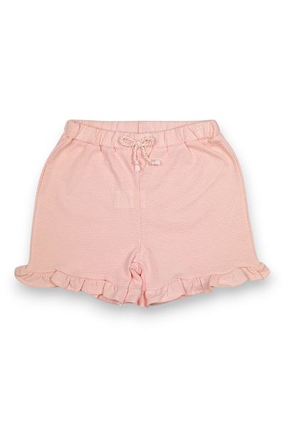 Via Girls Girls Shorts Ruffled 90% Cotton Honeycomb Pattern |   6-9 Years Old Children's Clothing