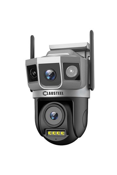 CLAUSTEEL Cameră de supraveghere 2 în 1 M143 cu vedere triplă, 4 MP, wireless