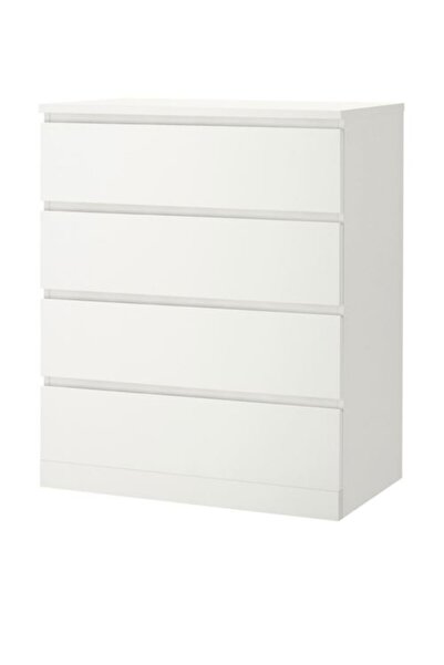 IKEA Malm 4 çekmeceli şifonyer, beyaz 80x100cm