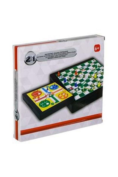 OEM Magnetic Board Games 2 in 1 Snakes and Ladders & Don't Get Upset Brother Portable