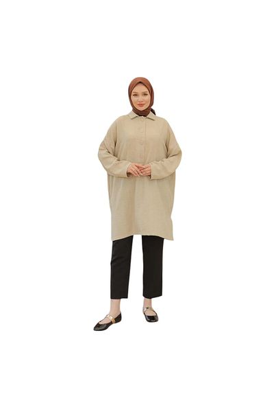 Armine Shirt Collar Buttoned Tunic 24Yt442