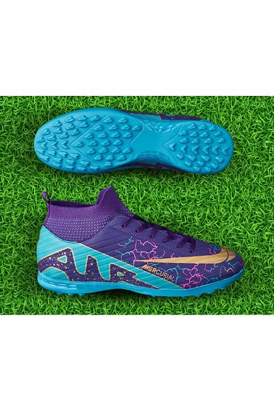 KİNDEP Pantofi unisex Kindep Mercurial cu șosete pentru teren sintetic MOV