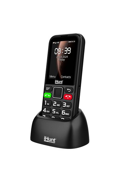 iHunt iHunt Primo 4G Phone, Dual SIM, 2.4-inch, Big Buttons, Camera, FM Radio, Charging Station