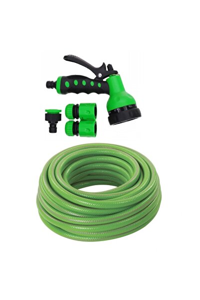 divendi-ro Set furtun de grădină 1/2", 15 m, cu duză și 3 accesorii, kit de instalare și 8 funcții