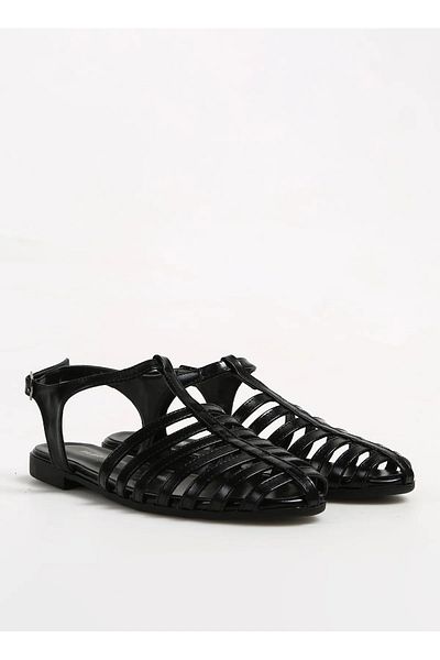 KİNDEP Kindep Momo Women's Gladiator Ballerina Black