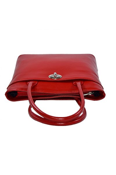 Magazinul de genti Women's genuine leather purse, model 175, Red
