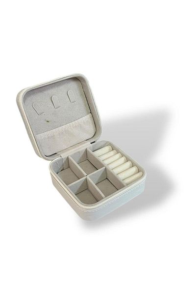Gead Compartmented Jewelry Box & Organizer White