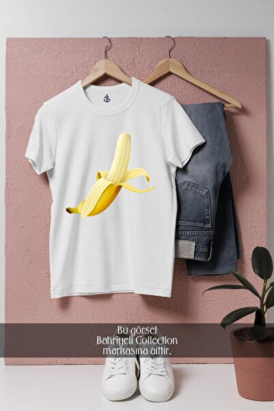 Bahriyeli Collection oversized Unisex T-Shirt με σχέδιο με αποφλοιωμένη μπανά...