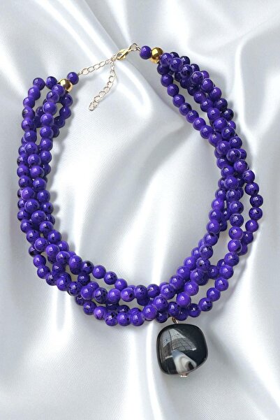 PETEK AKSESUAR Çoklu Alaçatı Boncuk Akrilik Kolye