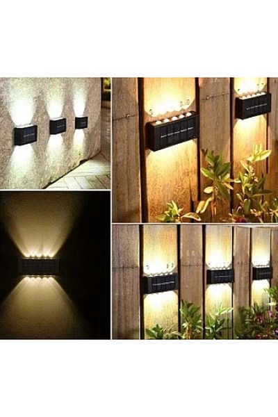 divendi-ro Set of 2 Solar Wall Lamps with 5 led Up Down Lighting - 6