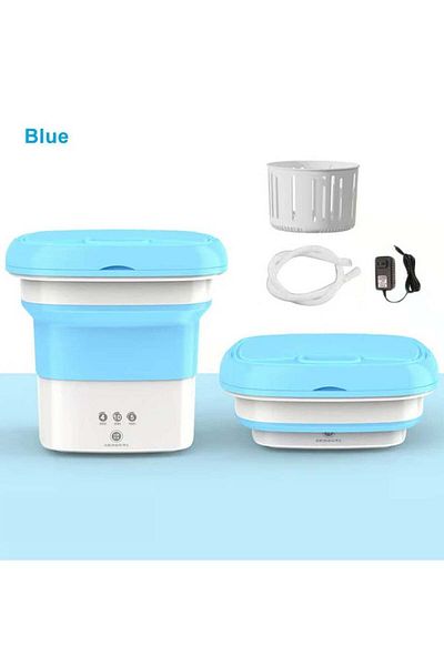 Generic Portable Foldable Washing Machine, Large Capacity, Small Folding Washing Machine for Apartments, Lau