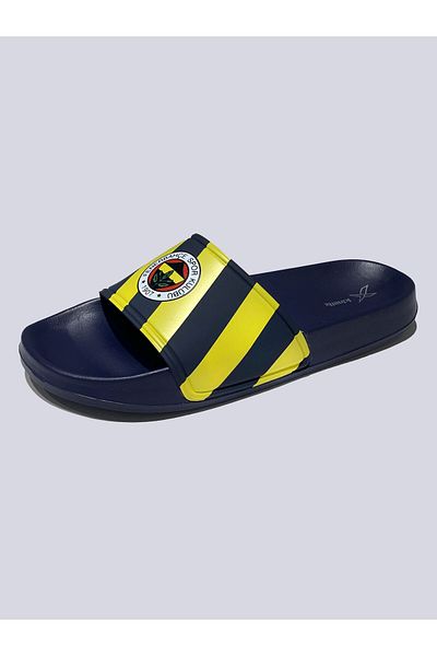 Kinetix Alure J F 5Fx Black Men's Slippers Yellow Navy Blue