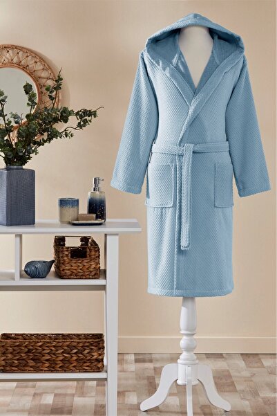 Özdilek Plaid Hooded Children's Bathrobe