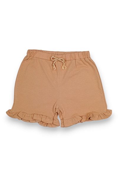 Via Girls Κοριτσίστικο σορτς με βολάν 90% βαμβακερό κυψελωτό σχέδιο |   Παιδικά ρούχα 6-9 ετών