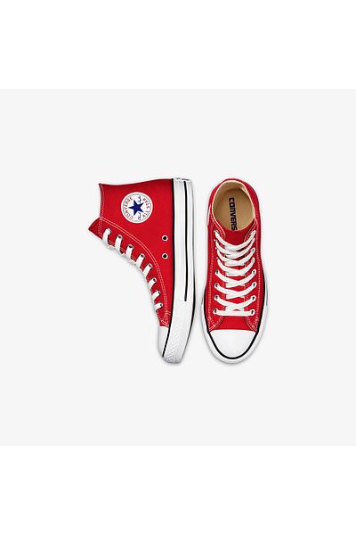Converse حذاء تشاك تايلور أول ستار هاي للجنسين باللون الأحمر