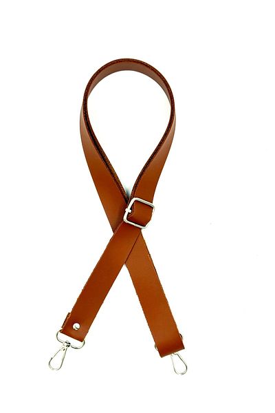 Lady Moss Adjustable Faux Leather Bag Strap Length Max 120 cm - Width 2.5 cm (Tan)