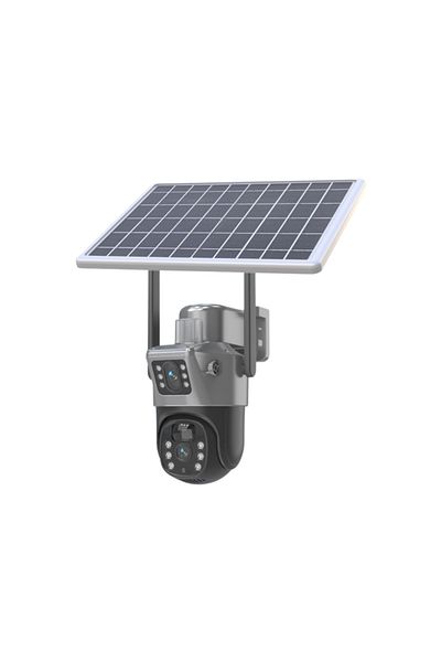 CLAUSTEEL Cameră de supraveghere 2 în 1 M146 cu vedere dublă, WIFI, panou solar, baterie de 10800 mAh, 6MP